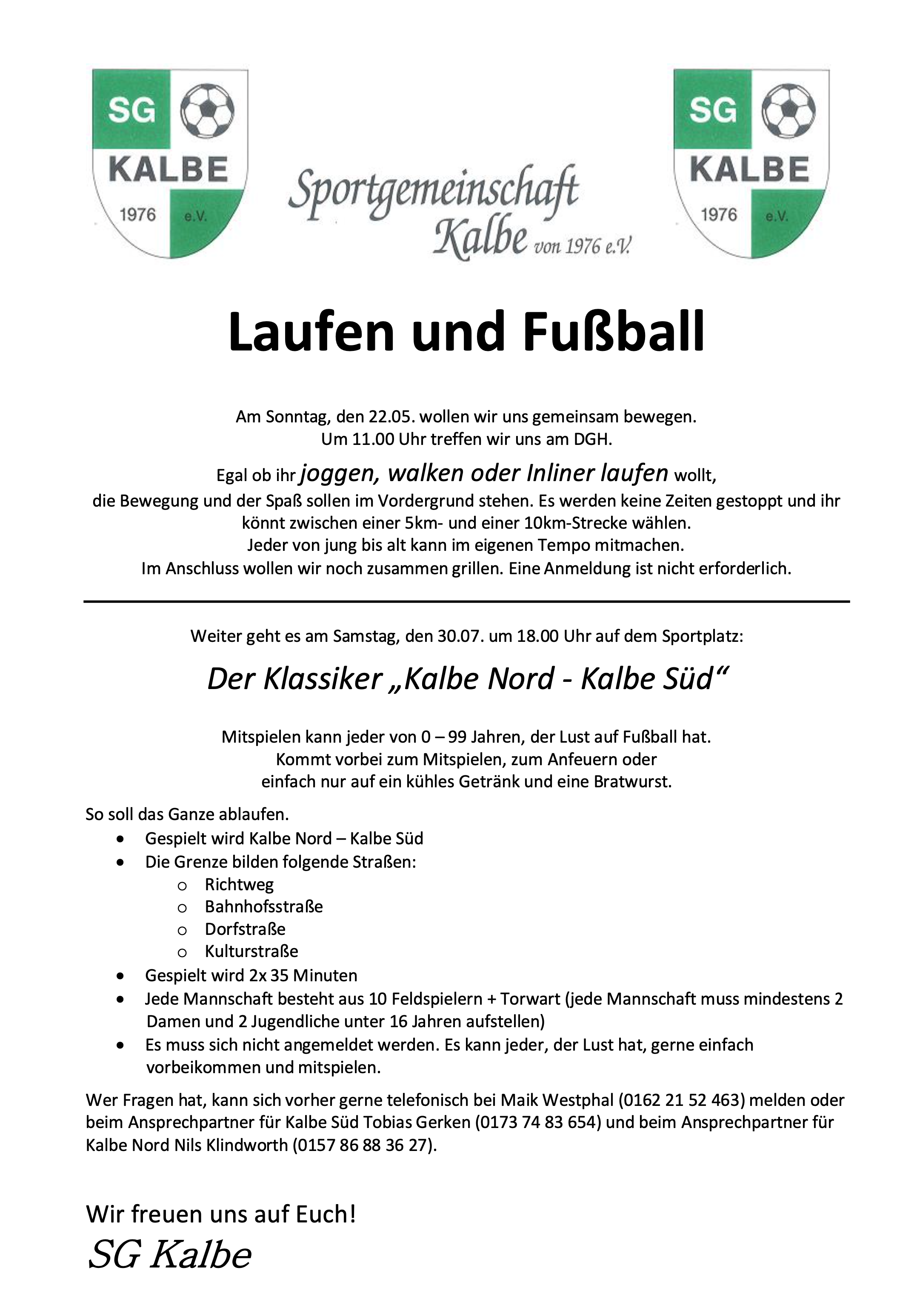 Laufen und Fußball